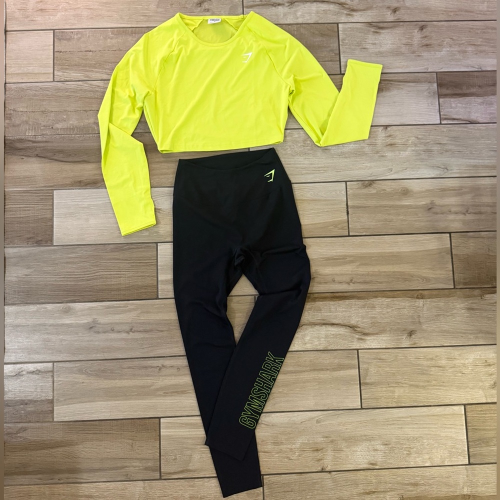 Gymshark Yellow and Black Leggings